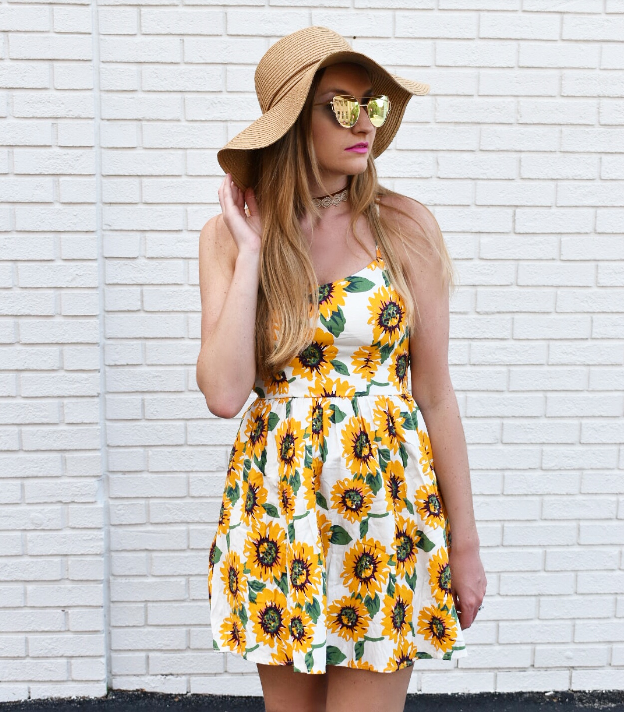shein sunflower dress